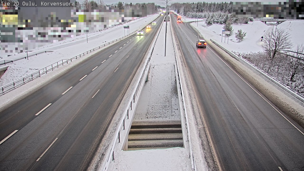 Weather Camera Image Väg 20 Uleåborg Korvensuora, Oulu, Pohjois-Pohjanmaa