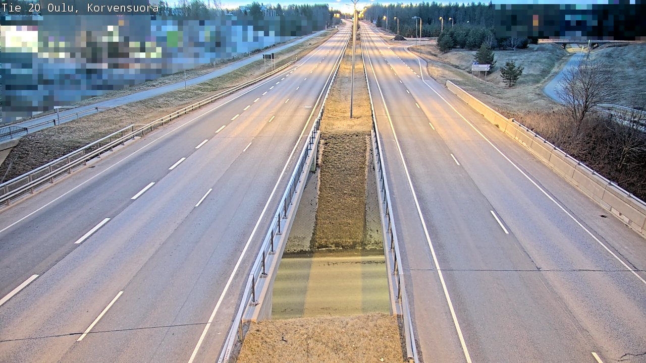 Weather Camera Image Road 20 Oulu Korvensuora, Oulu, Pohjois-Pohjanmaa