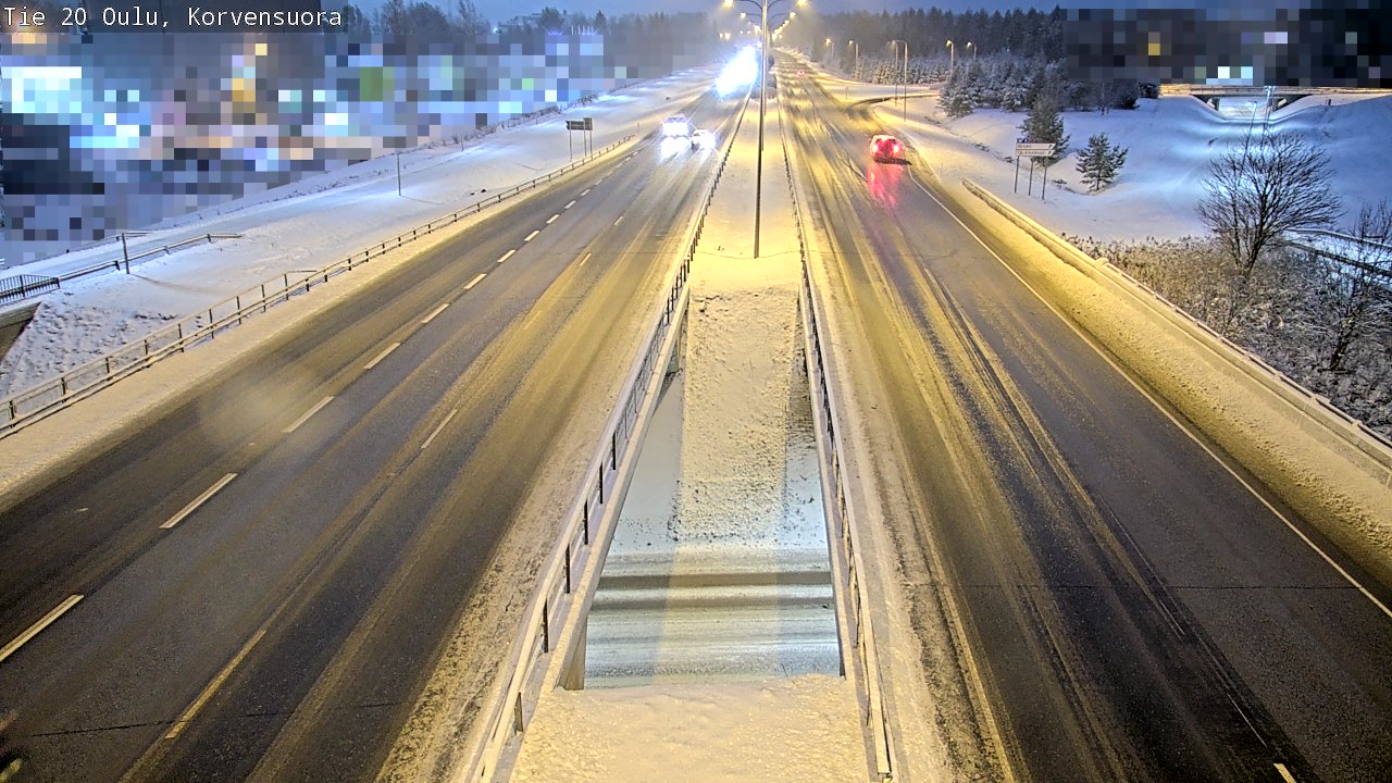 Weather Camera Image Väg 20 Uleåborg Korvensuora, Oulu, Pohjois-Pohjanmaa