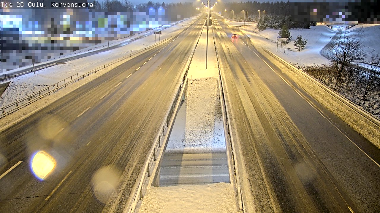 Weather Camera Image Väg 20 Uleåborg Korvensuora, Oulu, Pohjois-Pohjanmaa