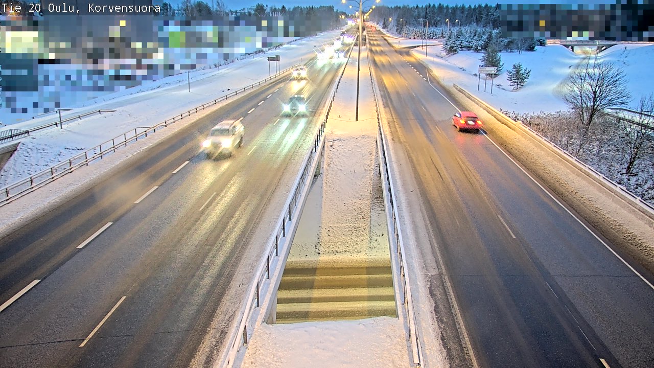 Weather Camera Image Väg 20 Uleåborg Korvensuora, Oulu, Pohjois-Pohjanmaa