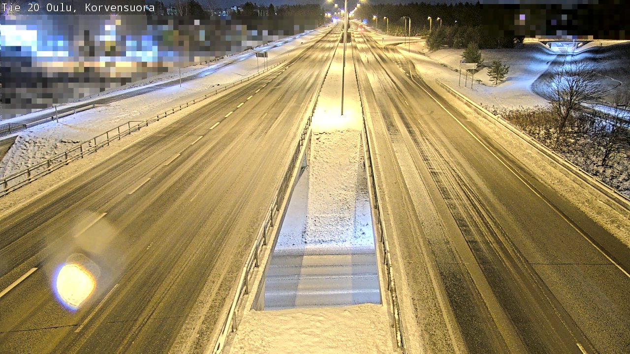 Weather Camera Image Väg 20 Uleåborg Korvensuora, Oulu, Pohjois-Pohjanmaa