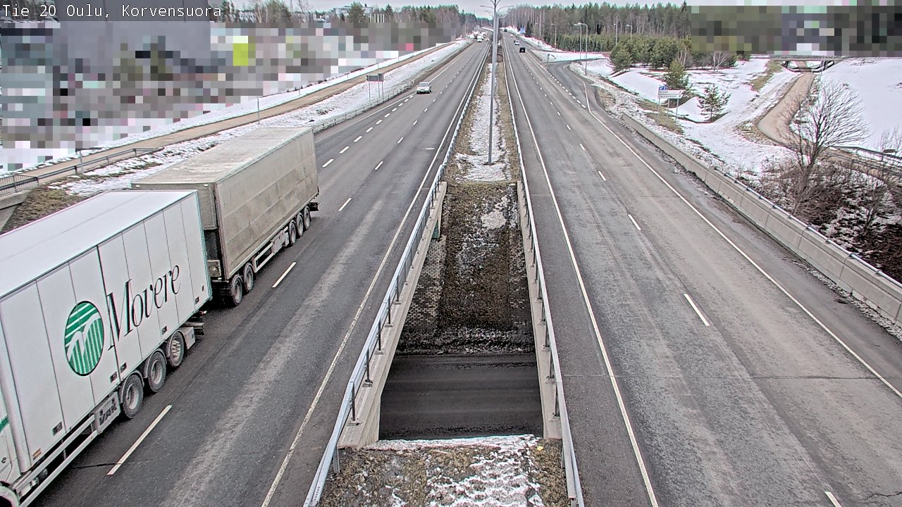Weather Camera Image Road 20 Oulu Korvensuora, Oulu, Pohjois-Pohjanmaa