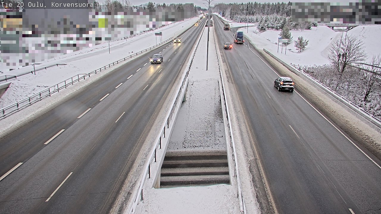 Weather Camera Image Väg 20 Uleåborg Korvensuora, Oulu, Pohjois-Pohjanmaa
