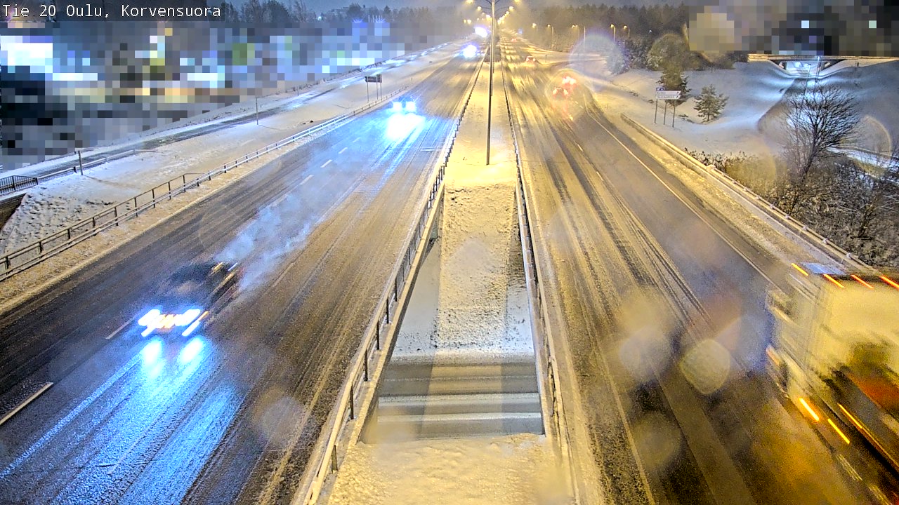 Weather Camera Image Väg 20 Uleåborg Korvensuora, Oulu, Pohjois-Pohjanmaa