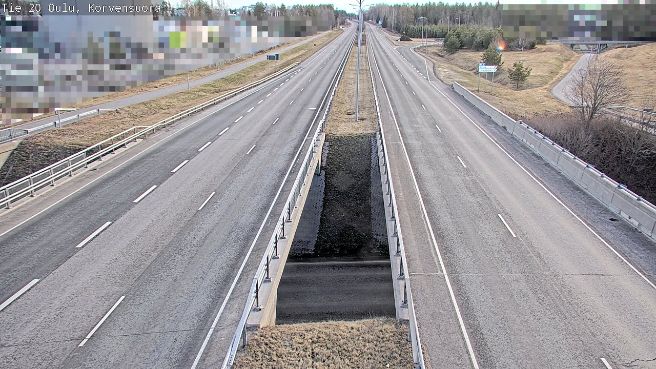 Weather Camera Image Road 20 Oulu Korvensuora, Oulu, Pohjois-Pohjanmaa