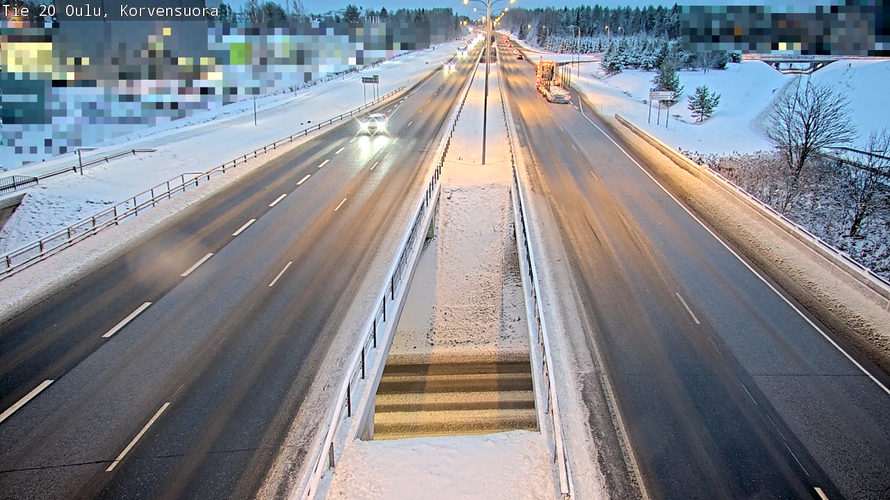Weather Camera Image Väg 20 Uleåborg Korvensuora, Oulu, Pohjois-Pohjanmaa