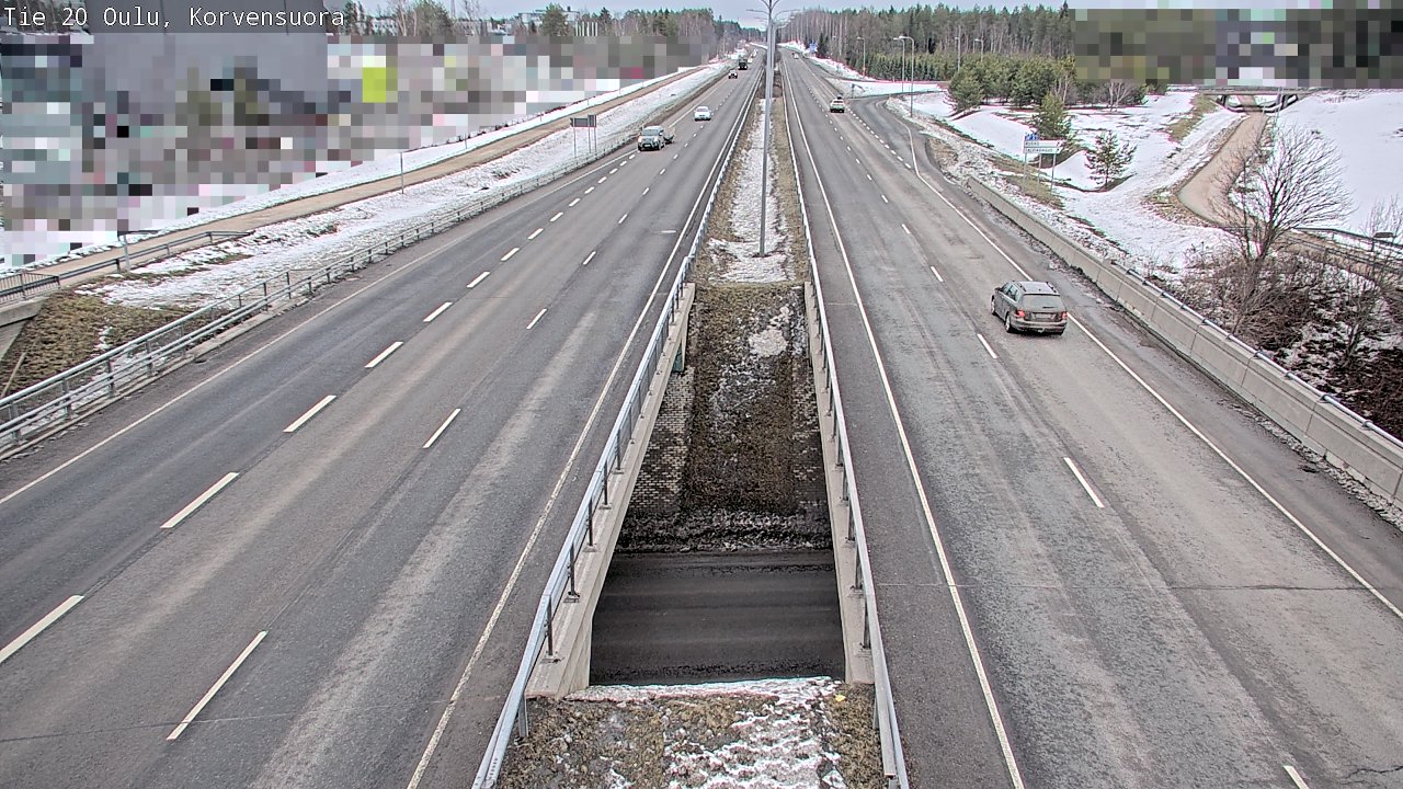 Weather Camera Image Väg 20 Uleåborg Korvensuora, Oulu, Pohjois-Pohjanmaa