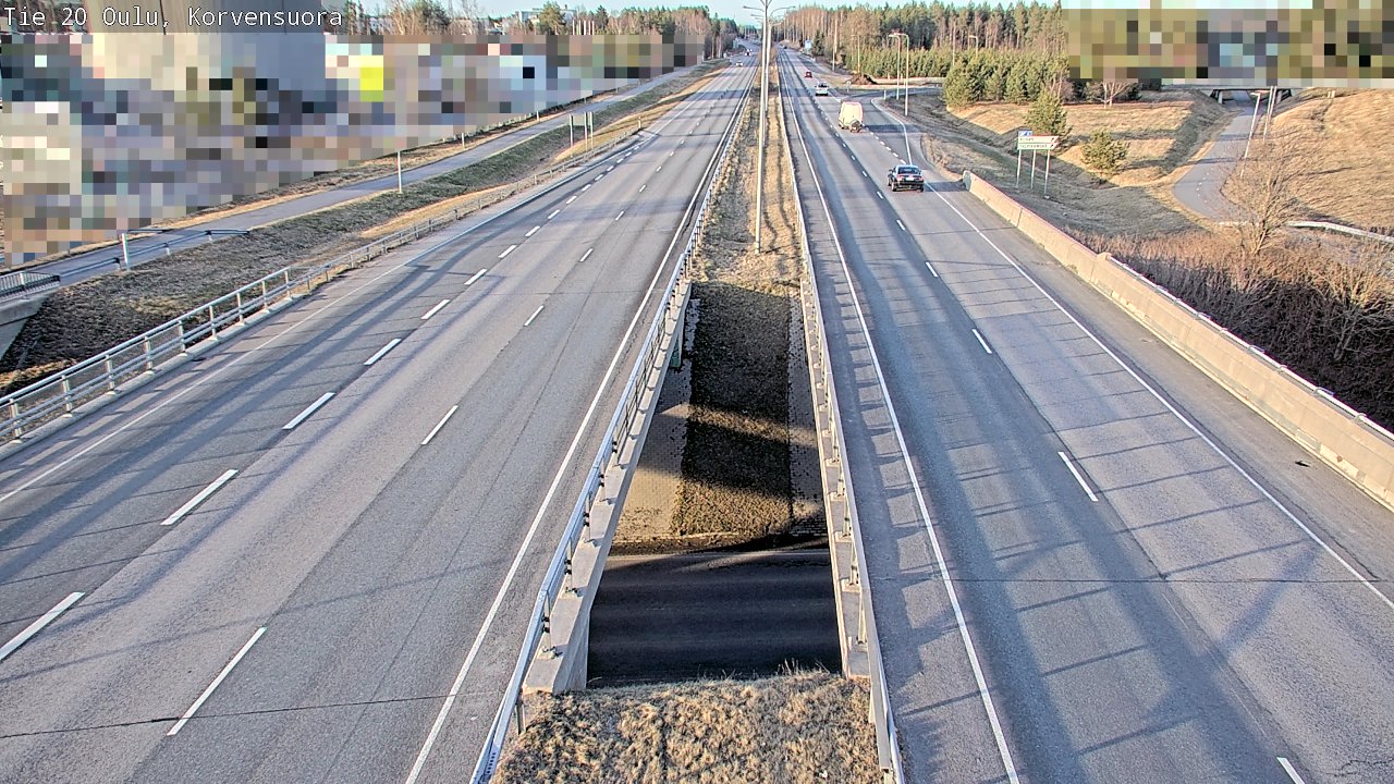Weather Camera Image Road 20 Oulu Korvensuora, Oulu, Pohjois-Pohjanmaa