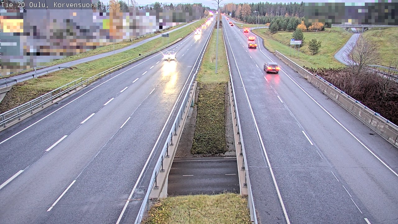Weather Camera Image Väg 20 Uleåborg Korvensuora, Oulu, Pohjois-Pohjanmaa
