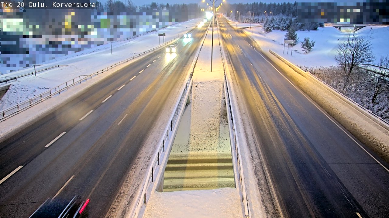Weather Camera Image Väg 20 Uleåborg Korvensuora, Oulu, Pohjois-Pohjanmaa