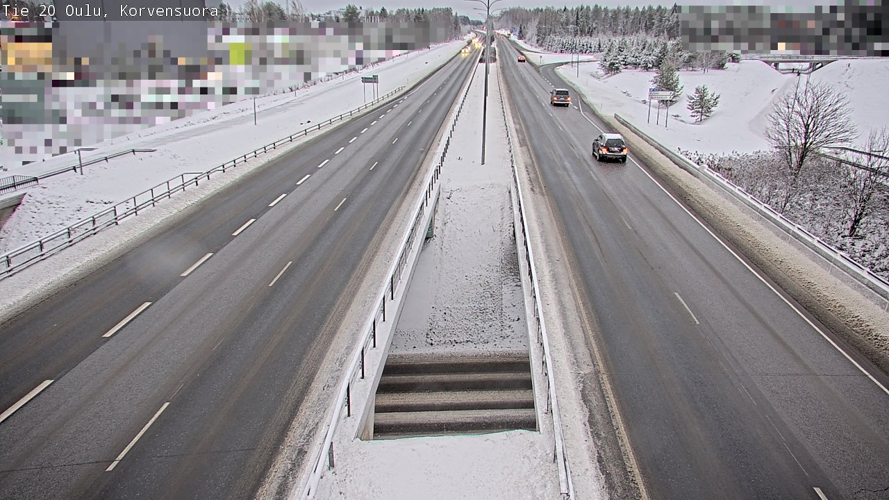 Weather Camera Image Väg 20 Uleåborg Korvensuora, Oulu, Pohjois-Pohjanmaa