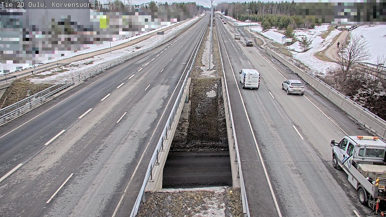 Weather Camera Image Väg 20 Uleåborg Korvensuora, Oulu, Pohjois-Pohjanmaa
