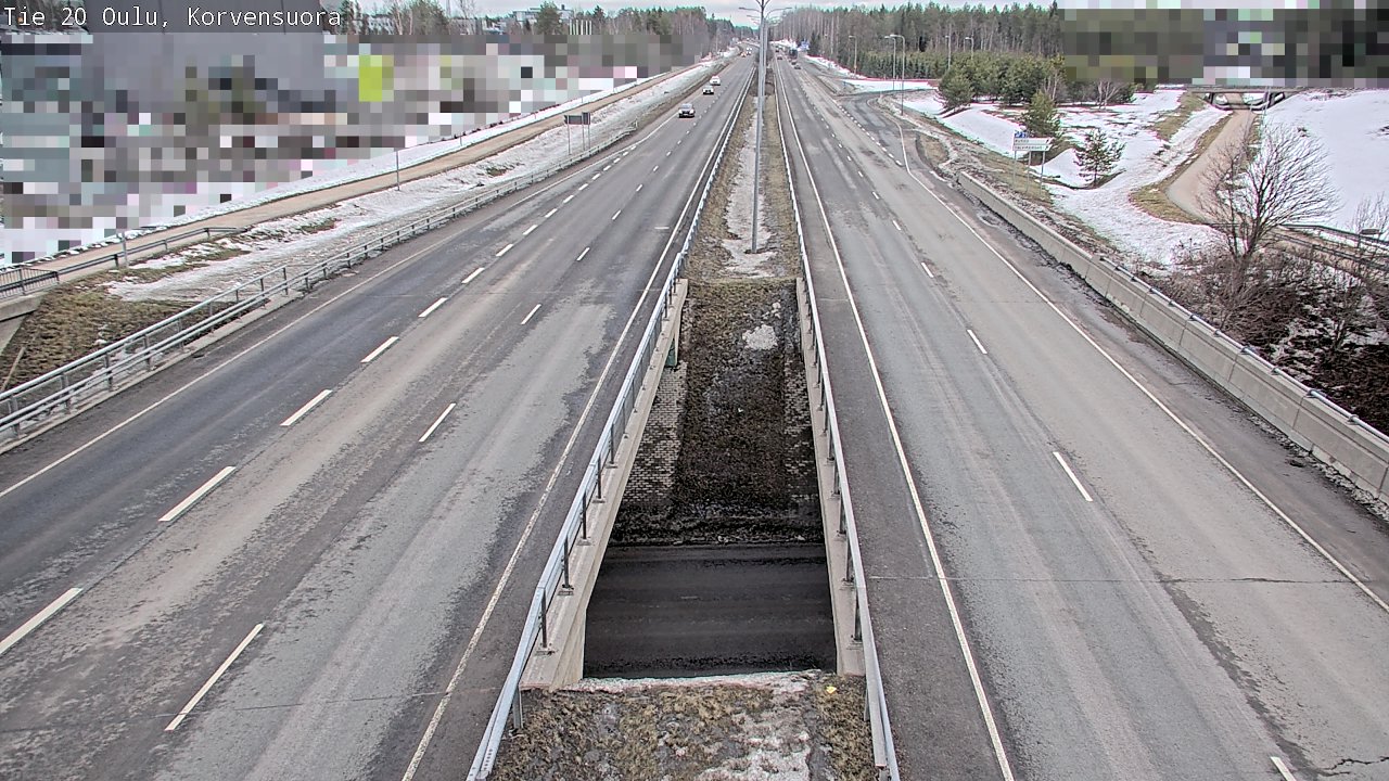 Weather Camera Image Väg 20 Uleåborg Korvensuora, Oulu, Pohjois-Pohjanmaa