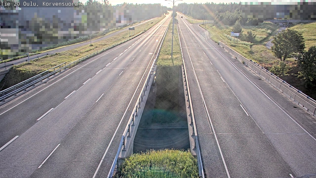 Weather Camera Image Road 20 Oulu Korvensuora, Oulu, Pohjois-Pohjanmaa