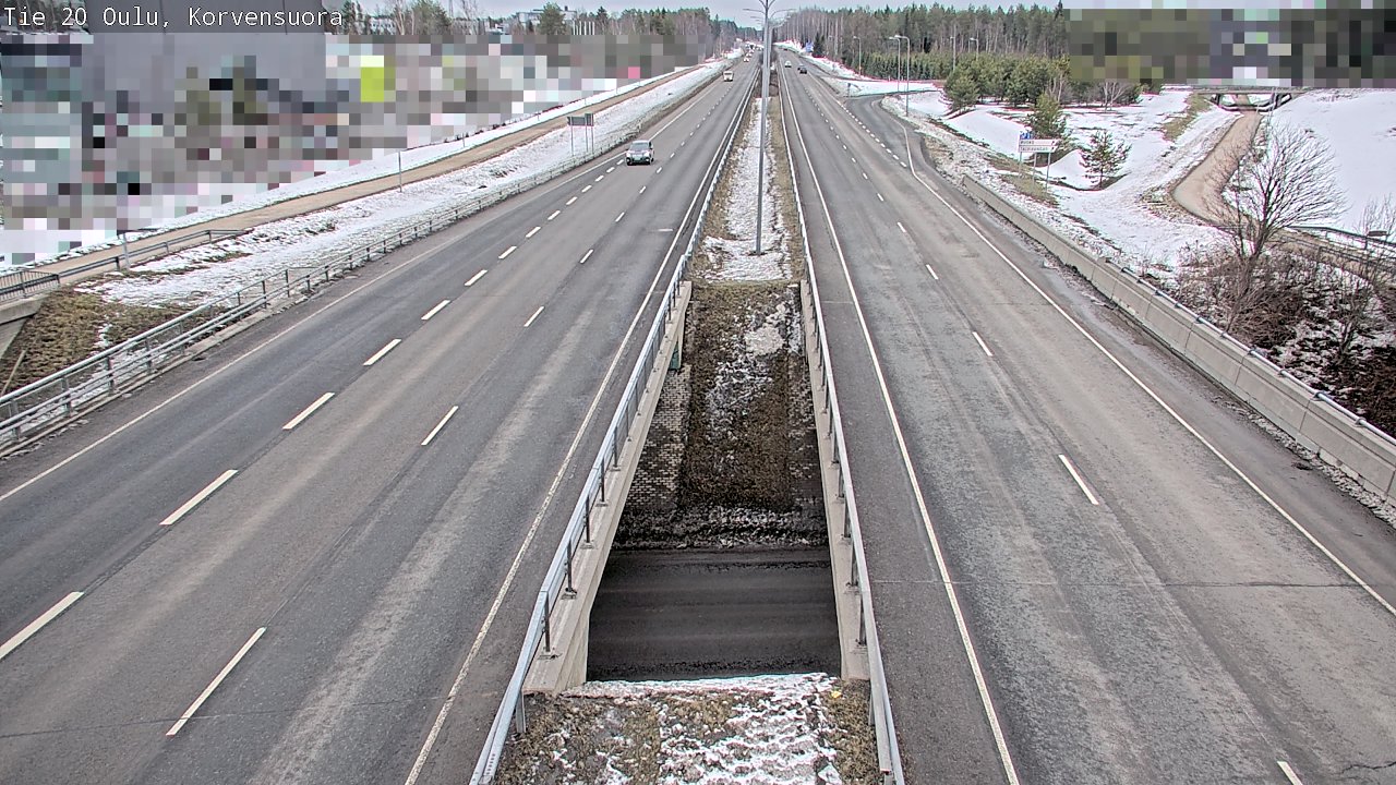 Weather Camera Image Road 20 Oulu Korvensuora, Oulu, Pohjois-Pohjanmaa