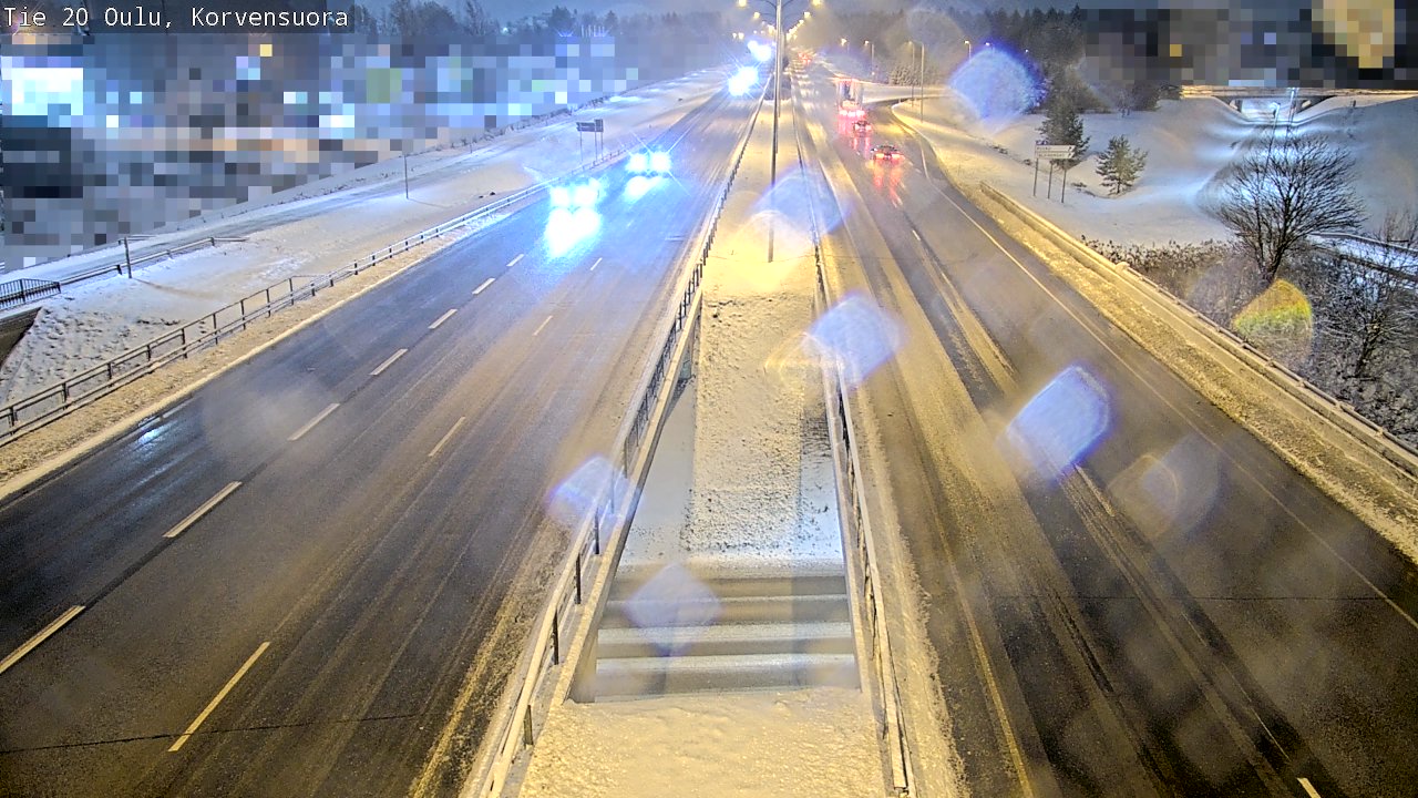 Weather Camera Image Väg 20 Uleåborg Korvensuora, Oulu, Pohjois-Pohjanmaa