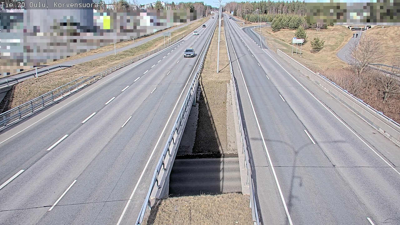 Weather Camera Image Road 20 Oulu Korvensuora, Oulu, Pohjois-Pohjanmaa