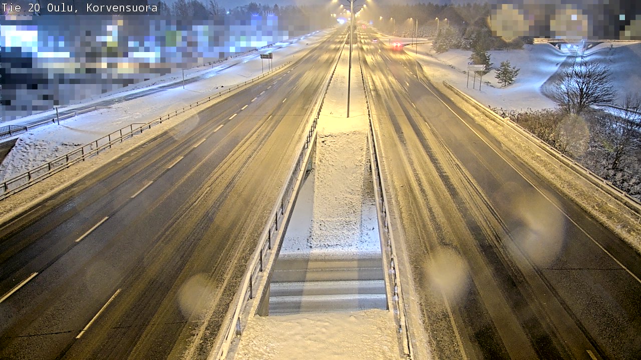 Weather Camera Image Väg 20 Uleåborg Korvensuora, Oulu, Pohjois-Pohjanmaa
