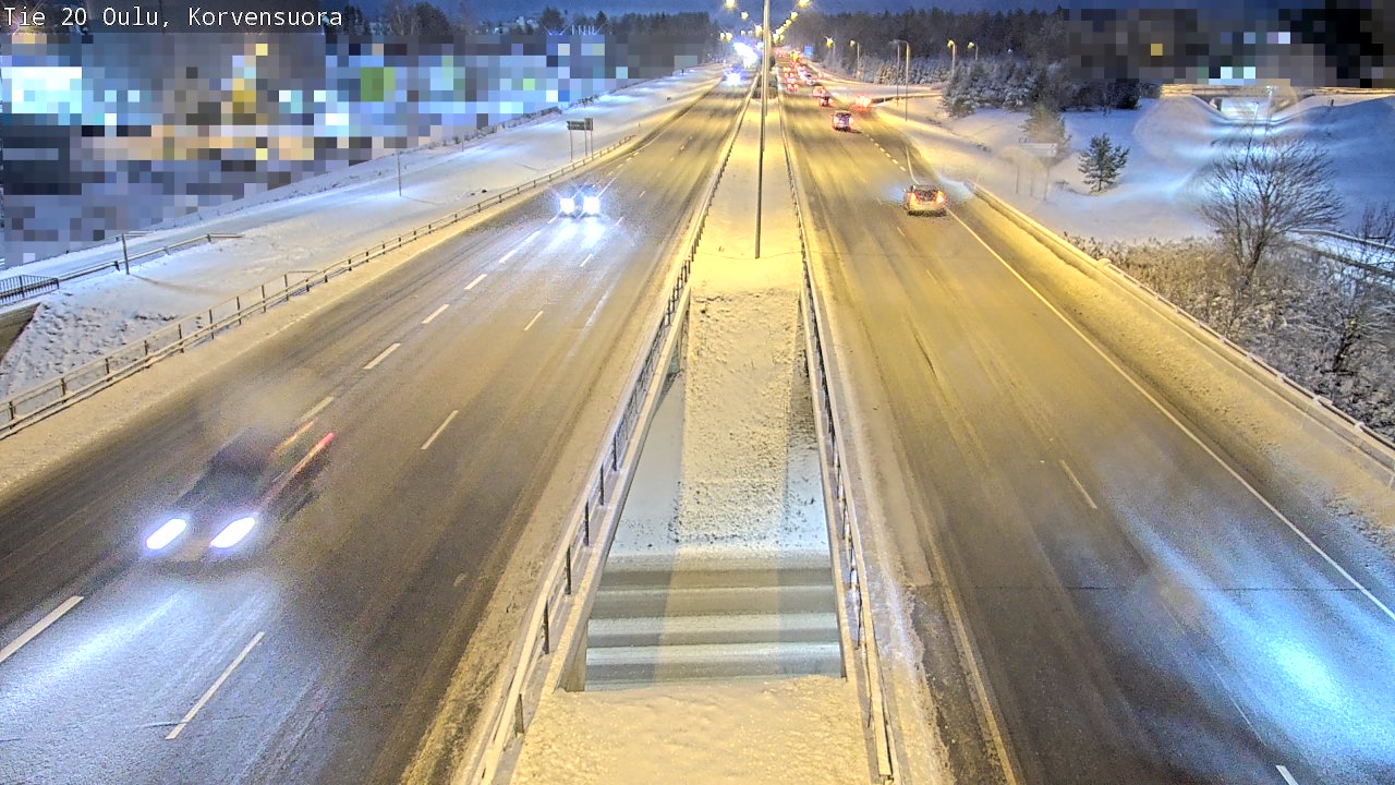 Weather Camera Image Väg 20 Uleåborg Korvensuora, Oulu, Pohjois-Pohjanmaa