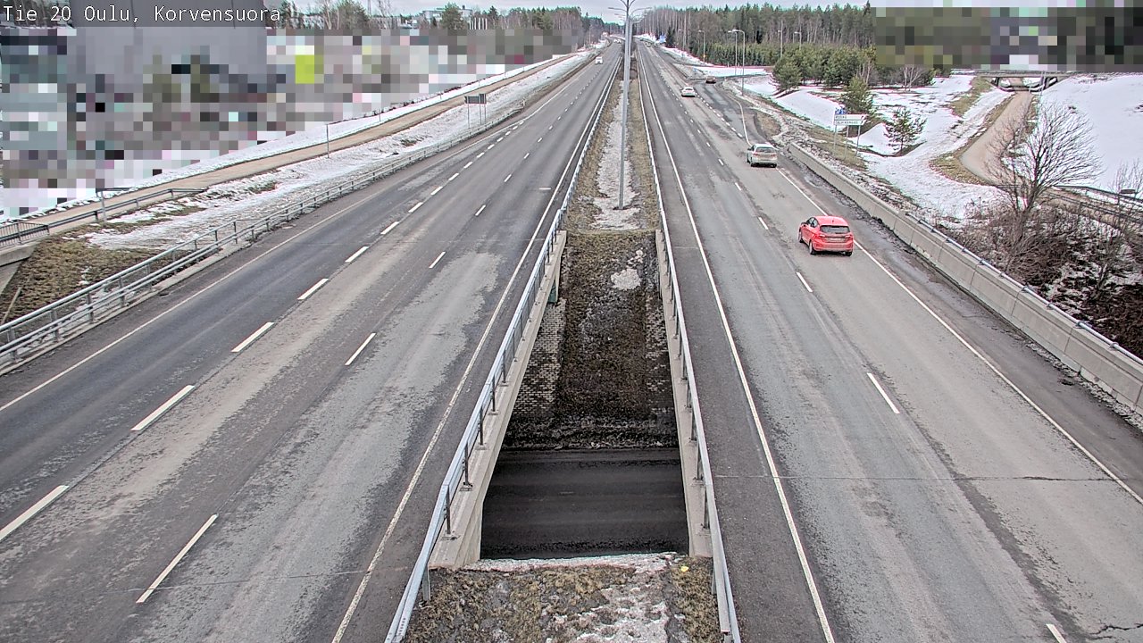 Weather Camera Image Väg 20 Uleåborg Korvensuora, Oulu, Pohjois-Pohjanmaa