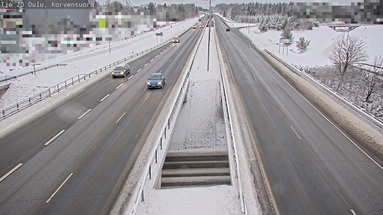 Weather Camera Image Väg 20 Uleåborg Korvensuora, Oulu, Pohjois-Pohjanmaa