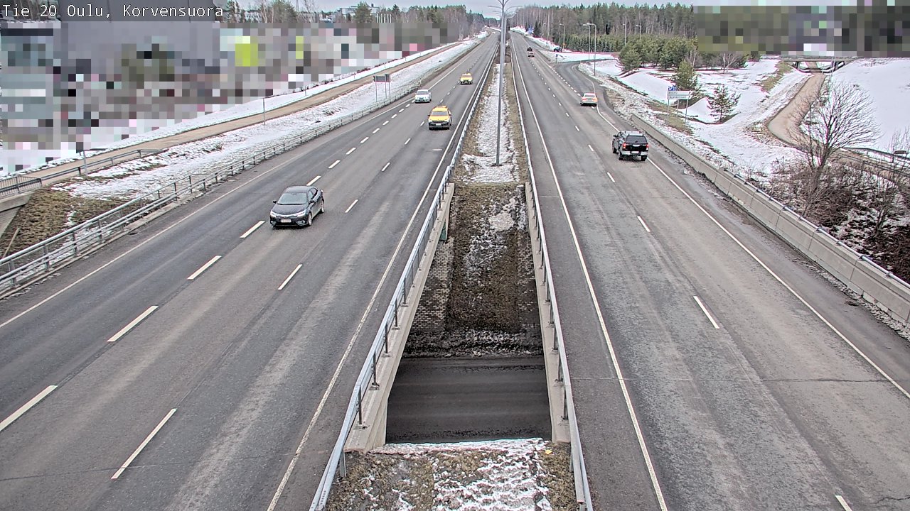 Weather Camera Image Road 20 Oulu Korvensuora, Oulu, Pohjois-Pohjanmaa
