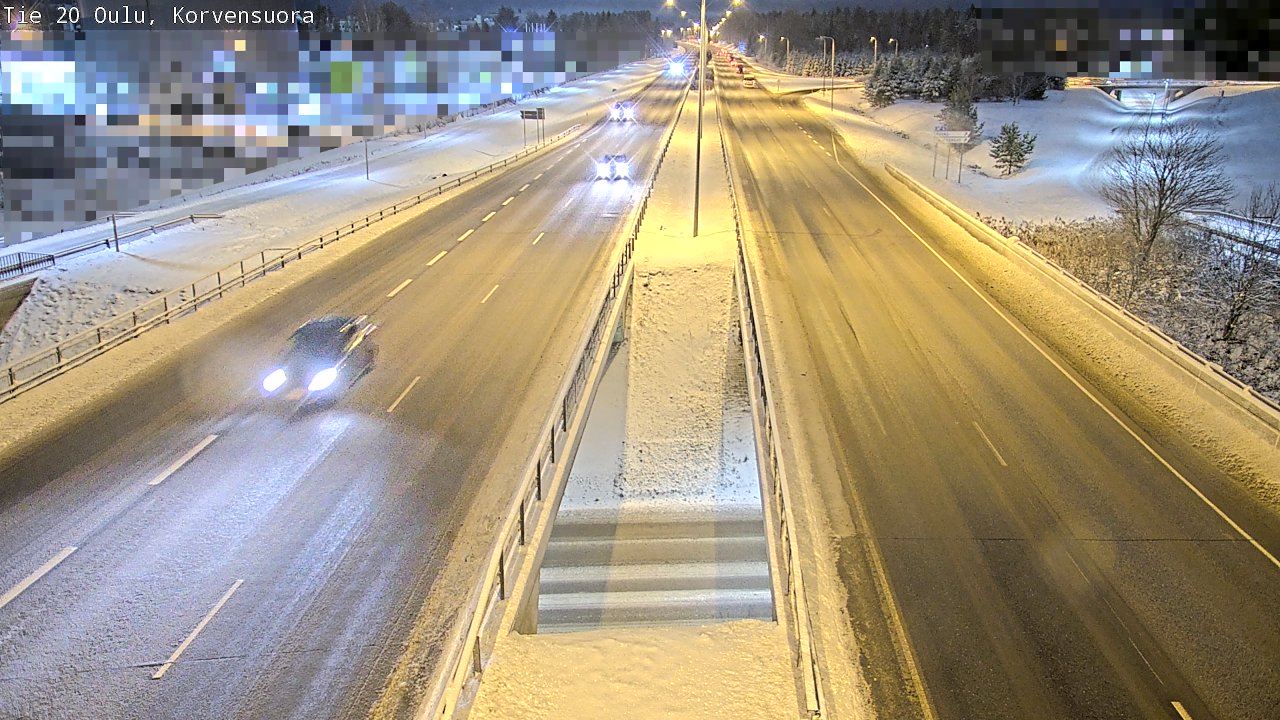 Weather Camera Image Väg 20 Uleåborg Korvensuora, Oulu, Pohjois-Pohjanmaa