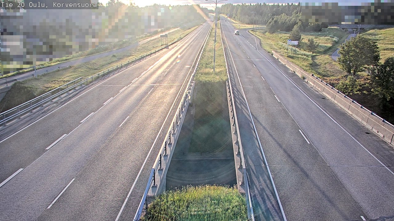 Weather Camera Image Road 20 Oulu Korvensuora, Oulu, Pohjois-Pohjanmaa