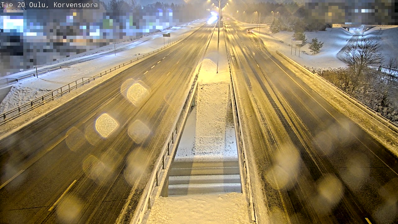 Weather Camera Image Väg 20 Uleåborg Korvensuora, Oulu, Pohjois-Pohjanmaa