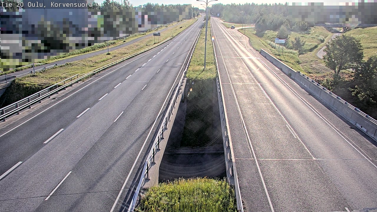 Weather Camera Image Road 20 Oulu Korvensuora, Oulu, Pohjois-Pohjanmaa