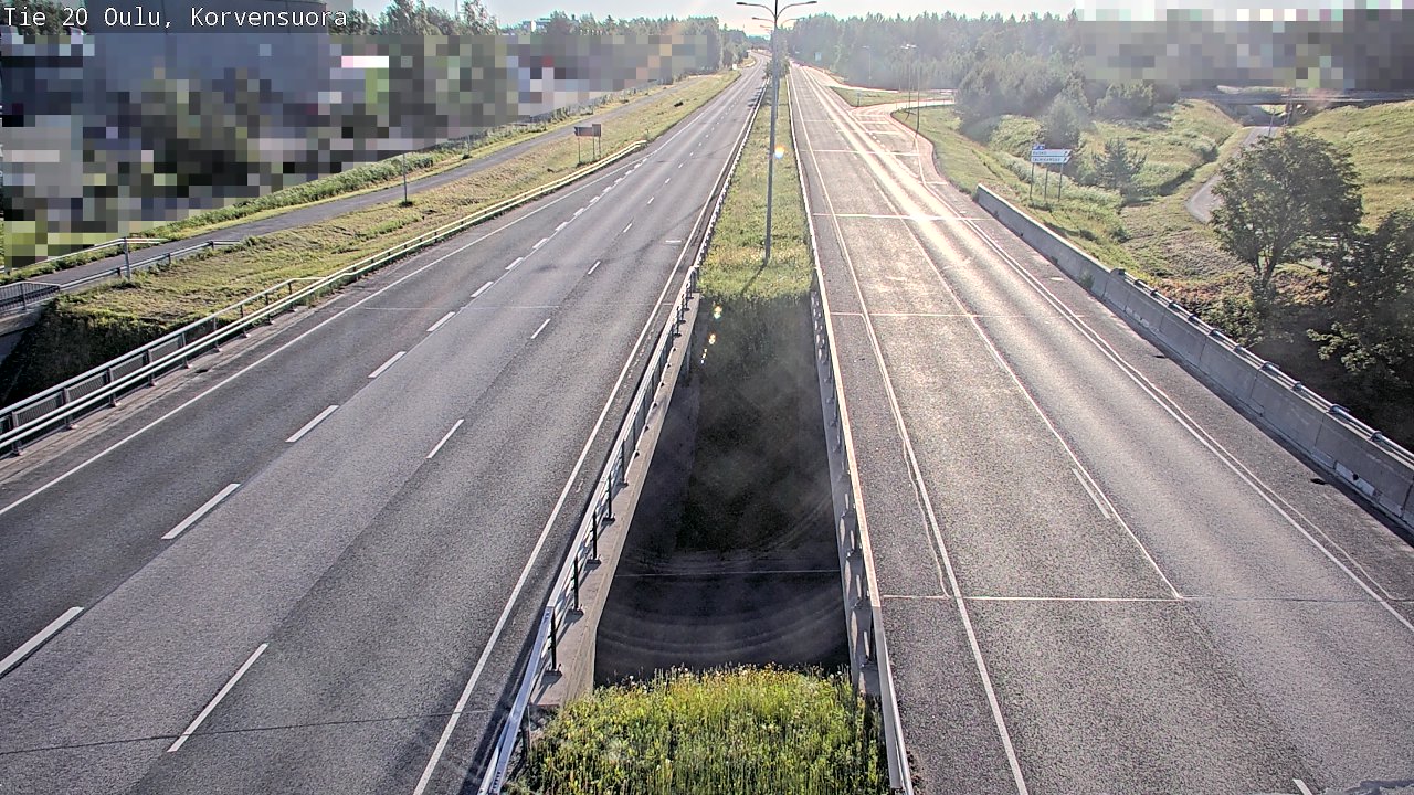 Weather Camera Image Road 20 Oulu Korvensuora, Oulu, Pohjois-Pohjanmaa