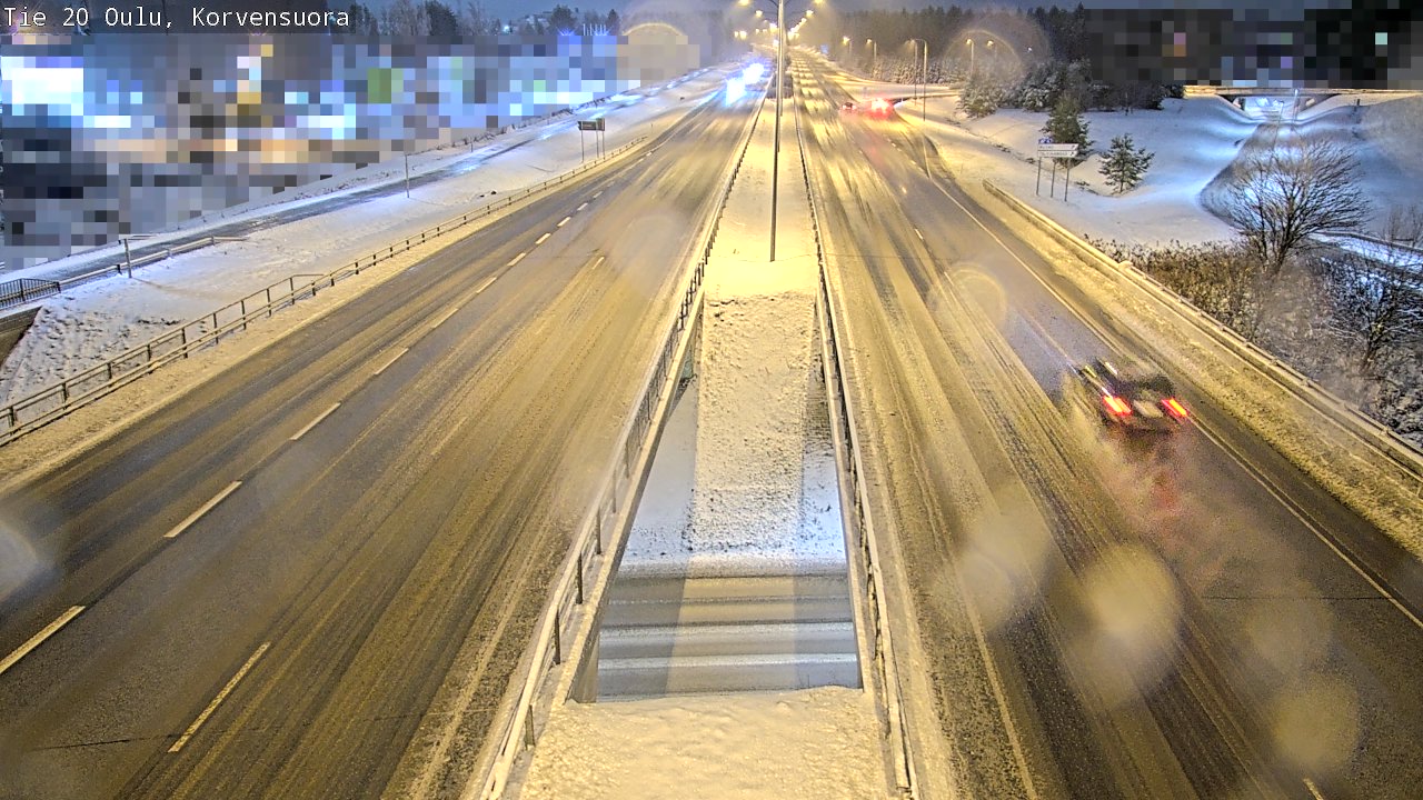 Weather Camera Image Väg 20 Uleåborg Korvensuora, Oulu, Pohjois-Pohjanmaa