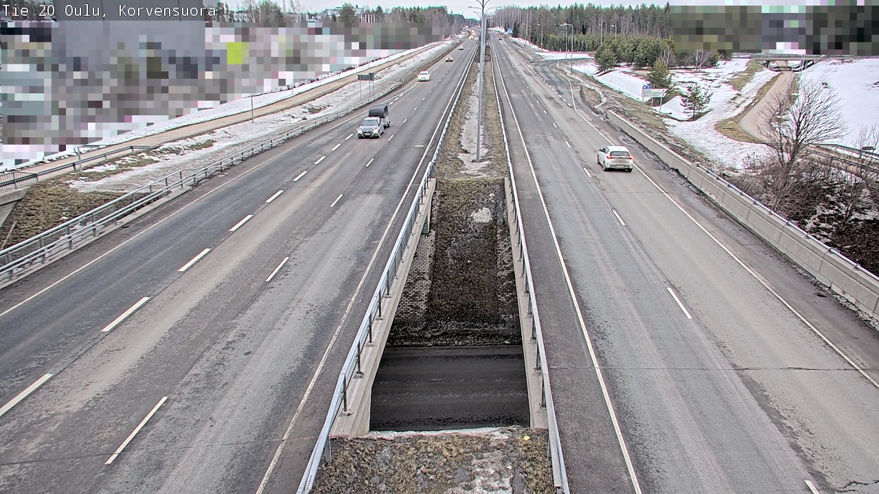 Weather Camera Image Väg 20 Uleåborg Korvensuora, Oulu, Pohjois-Pohjanmaa