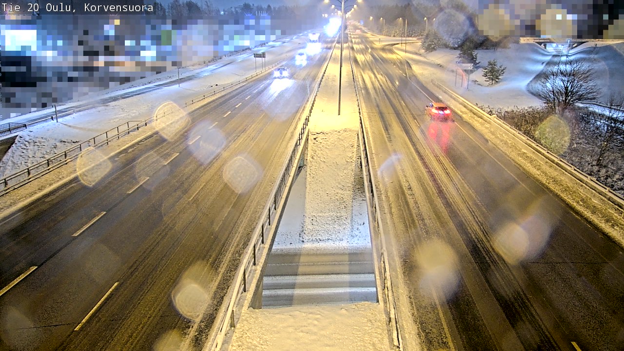 Weather Camera Image Väg 20 Uleåborg Korvensuora, Oulu, Pohjois-Pohjanmaa