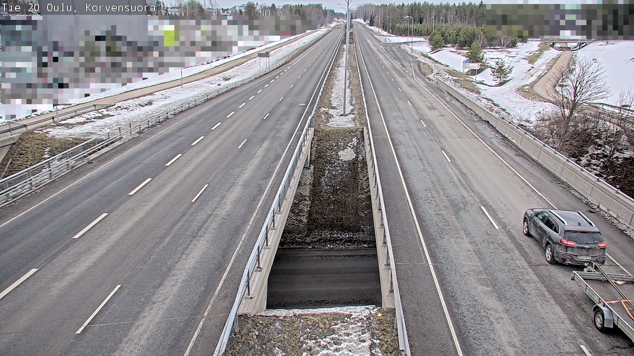 Weather Camera Image Väg 20 Uleåborg Korvensuora, Oulu, Pohjois-Pohjanmaa