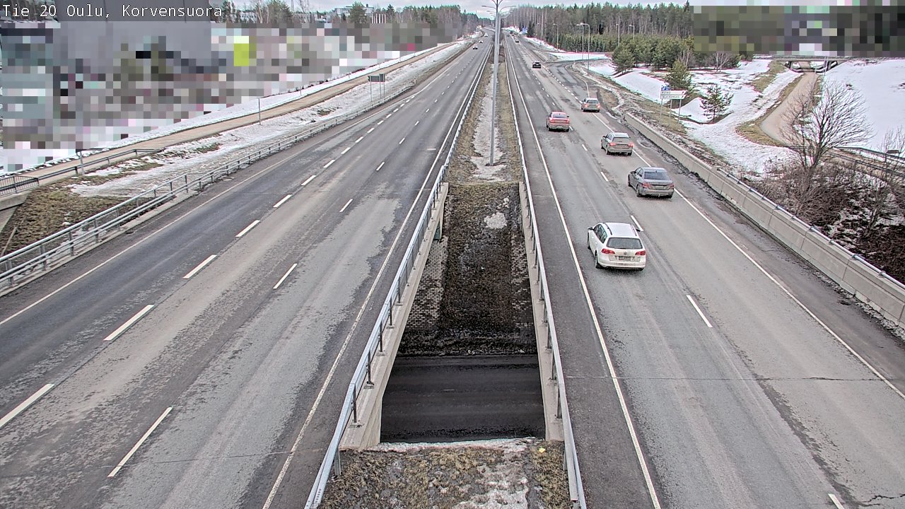 Weather Camera Image Väg 20 Uleåborg Korvensuora, Oulu, Pohjois-Pohjanmaa