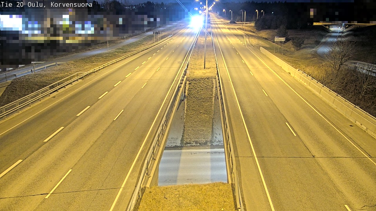 Weather Camera Image Road 20 Oulu Korvensuora, Oulu, Pohjois-Pohjanmaa