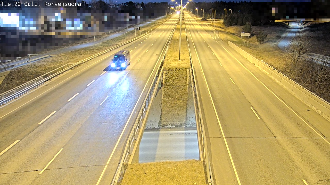 Weather Camera Image Road 20 Oulu Korvensuora, Oulu, Pohjois-Pohjanmaa