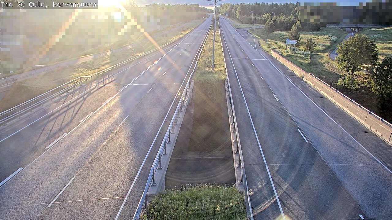 Weather Camera Image Road 20 Oulu Korvensuora, Oulu, Pohjois-Pohjanmaa