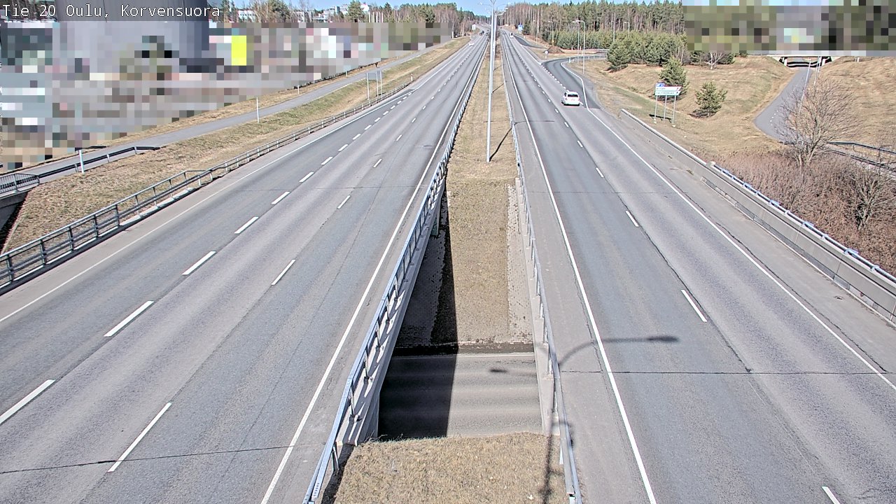 Weather Camera Image Road 20 Oulu Korvensuora, Oulu, Pohjois-Pohjanmaa