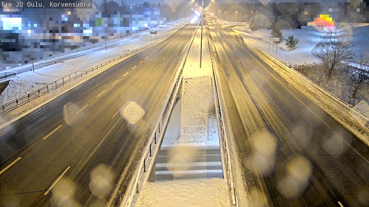 Weather Camera Image Väg 20 Uleåborg Korvensuora, Oulu, Pohjois-Pohjanmaa