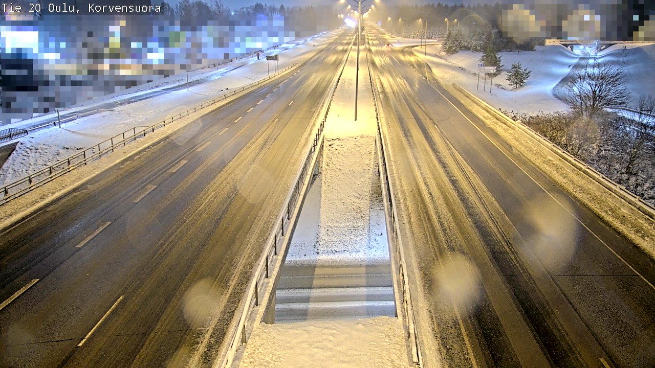 Weather Camera Image Väg 20 Uleåborg Korvensuora, Oulu, Pohjois-Pohjanmaa