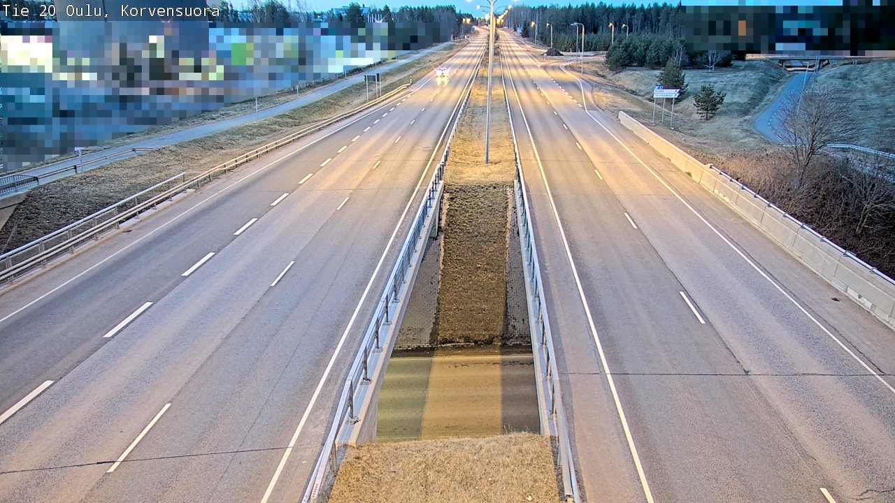 Weather Camera Image Road 20 Oulu Korvensuora, Oulu, Pohjois-Pohjanmaa