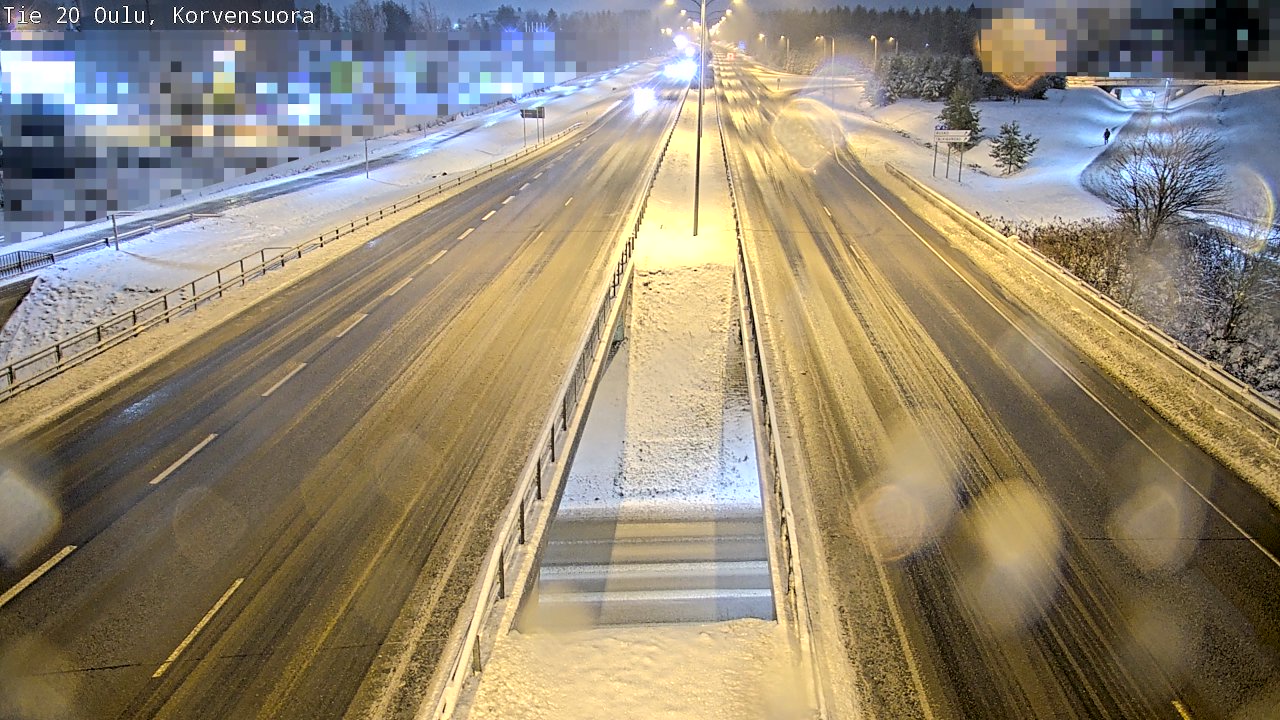 Weather Camera Image Väg 20 Uleåborg Korvensuora, Oulu, Pohjois-Pohjanmaa