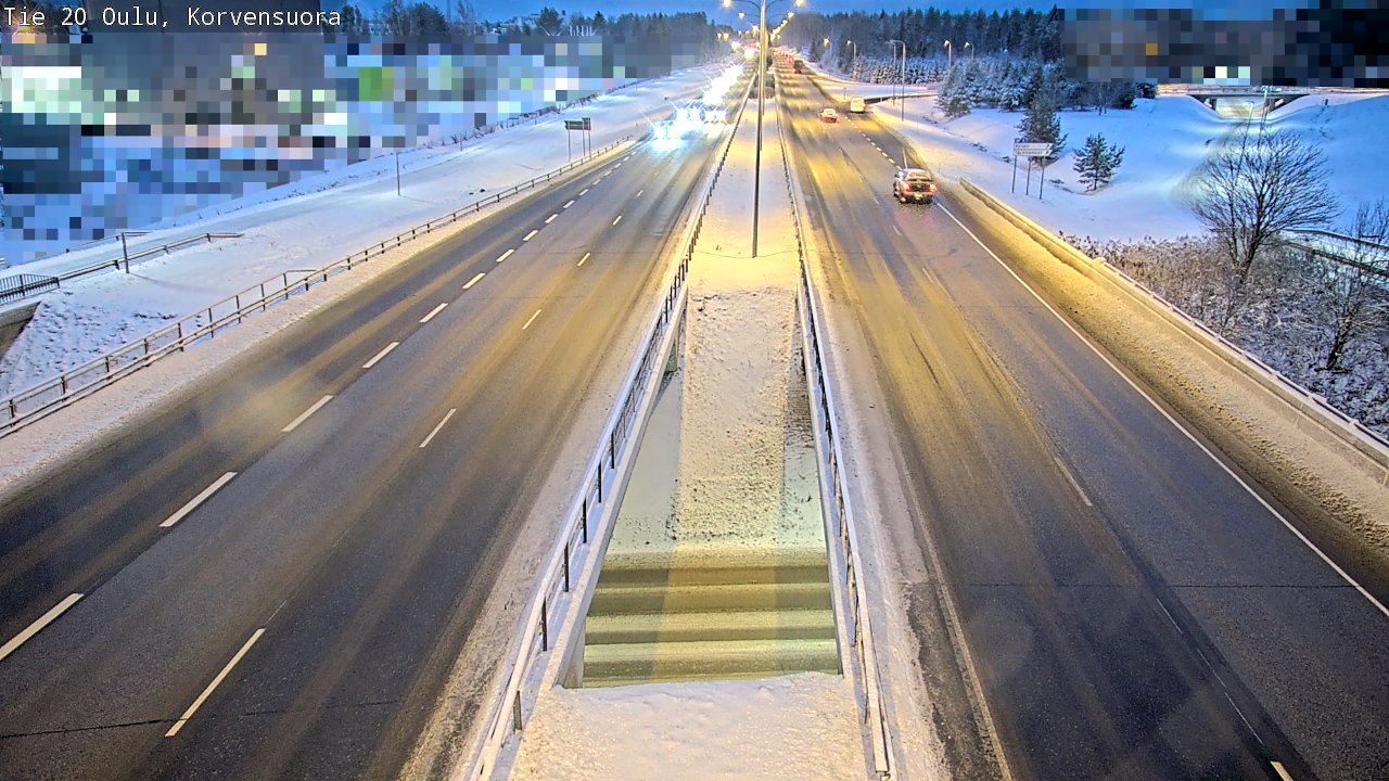 Weather Camera Image Väg 20 Uleåborg Korvensuora, Oulu, Pohjois-Pohjanmaa
