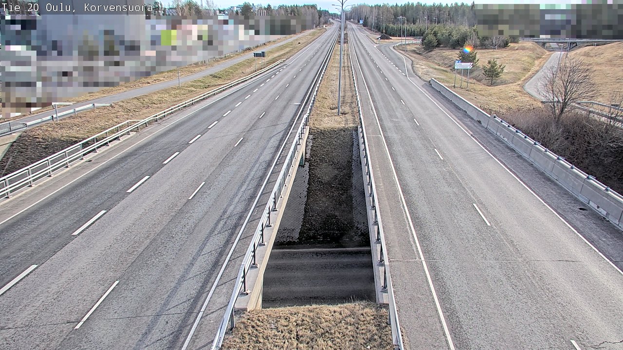 Weather Camera Image Road 20 Oulu Korvensuora, Oulu, Pohjois-Pohjanmaa