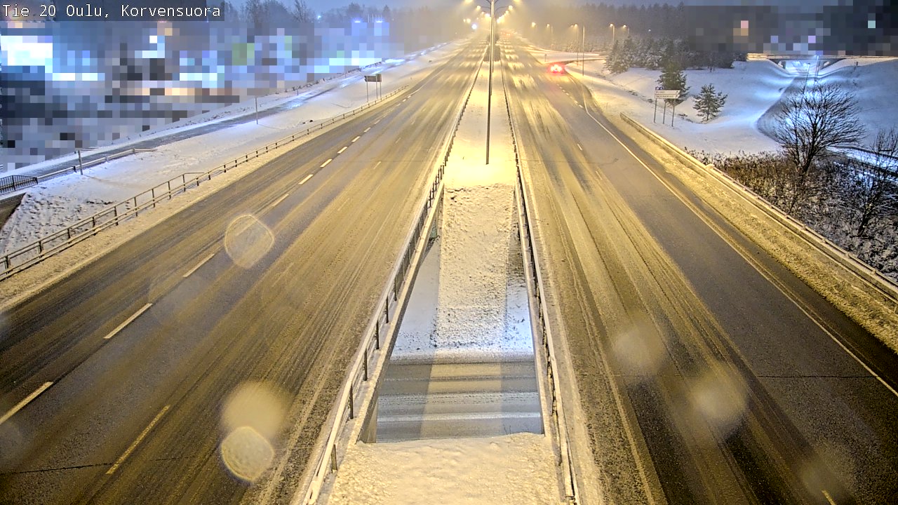 Weather Camera Image Väg 20 Uleåborg Korvensuora, Oulu, Pohjois-Pohjanmaa