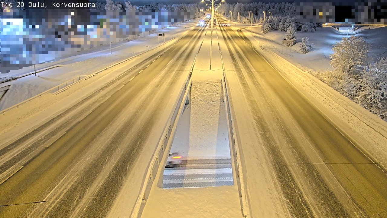 Weather Camera Image Väg 20 Uleåborg Korvensuora, Oulu, Pohjois-Pohjanmaa