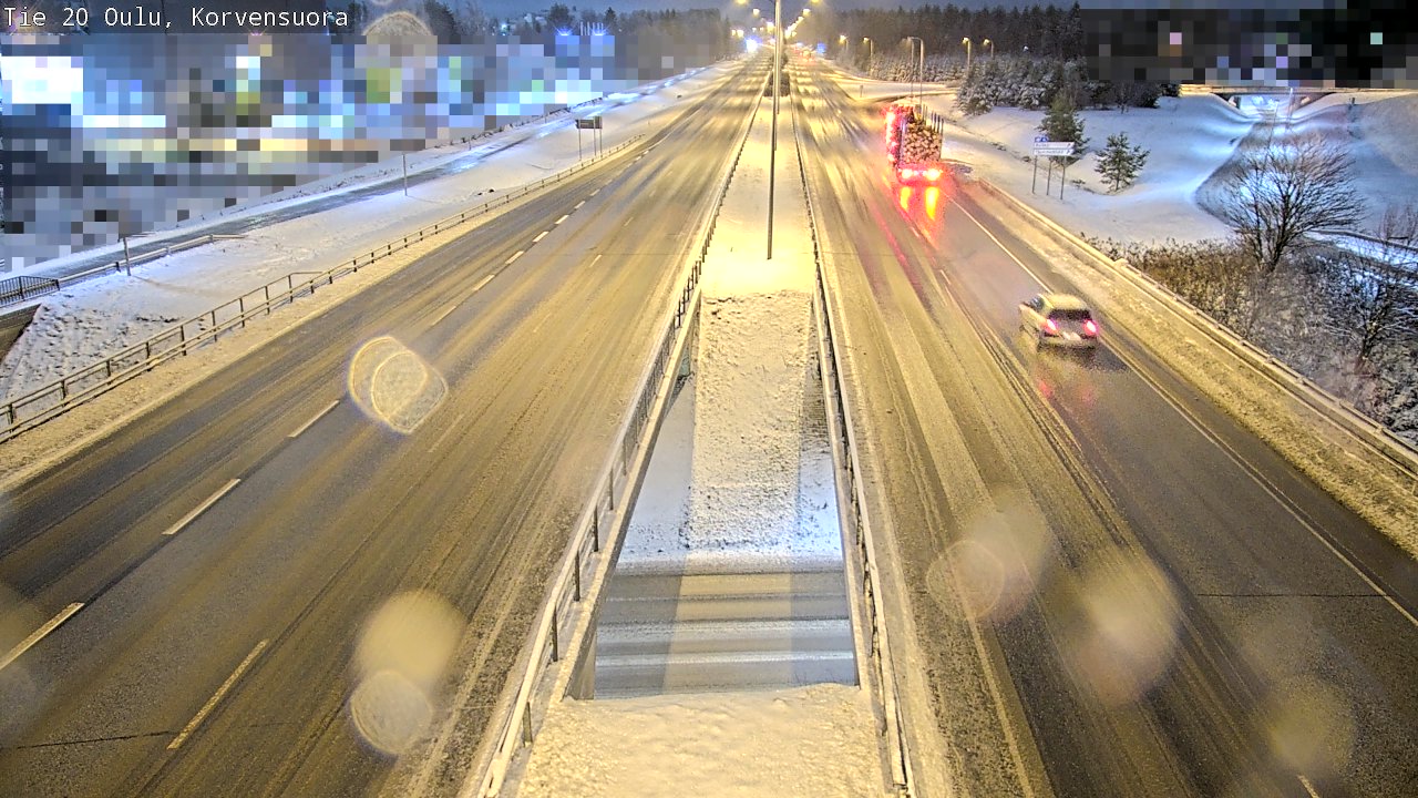 Weather Camera Image Väg 20 Uleåborg Korvensuora, Oulu, Pohjois-Pohjanmaa